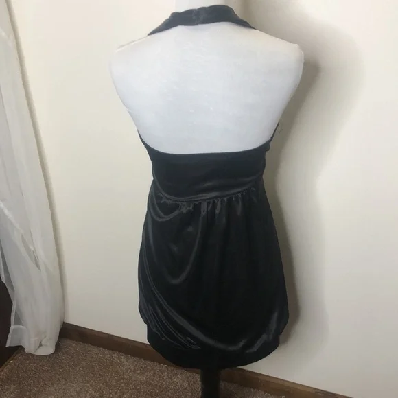 Taboo black jeweled mini halter dress size medium/small - Picture 6 of 16